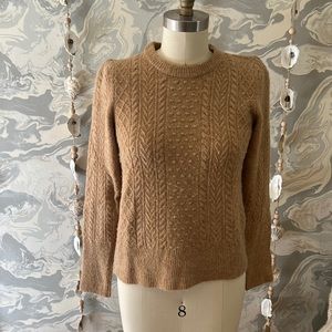Jcrew crewneck sweater camel. Looks beautiful with black